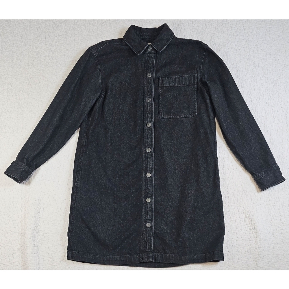 Madewell Oversized Denim Shirtdress in Lunar Wash - Picture 4 of 13